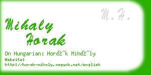 mihaly horak business card